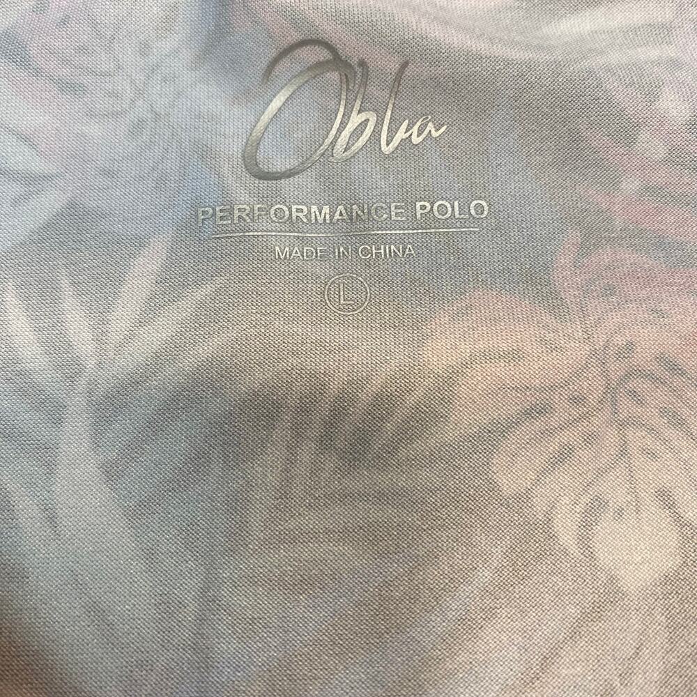 NEW with tags OBLA mens Hawaiian Performance golf polo shirt Mens Large UPF 50+ - Picture 5 of 8